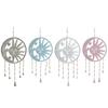 Hanging Decoration Home ESPRIT Blue White Gray Pink Iron Moon Sun 33 X 1 X 77 Cm (4 Units)