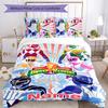 3pcs Custom Name Cartoon Mighty Morphin Power Rangers Bedding Set Duvet Cover Closure Includes 1 Duvet Cover & 2 Pillowcases for All Seasons Bedroom D