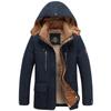 Men's Mid-length Cotton Coat Autumn and Winter Plus Size Velvet Thickened Cotton Coat
