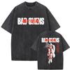 Washed Vintage Bad Omens T-Shirt Fun Moth Pattern T-Shirt Women's Fashion Casual Hip Hop Streetwear T-Shirt Women's