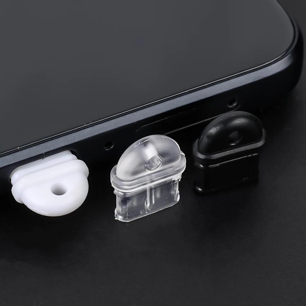 DIY Dust Plug Clear Type-C Charging Port Anti Dust Plug for Samsung mi Type C Plug Stopper Protection Cap Mobile Phone Pendant2
