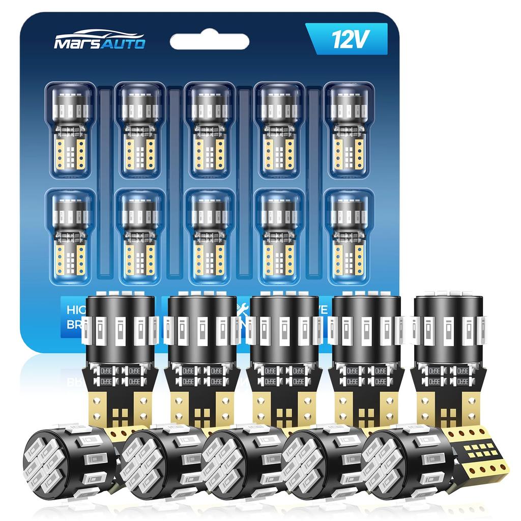 Marsauto T10 Светодиодная лампа габаритного света, Салонная лампа, Взрывная лампа, 4500 лм, Свет 360 градусов