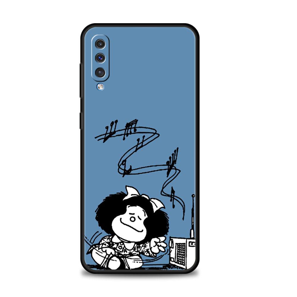 Для Samsung A20e A40 A50 A70 A10s A10 A20s Note 20 Ultra 10 A30 A91 A01 A03 A42 5G M51 A02 Черный Mafalda Girl Phone Funda