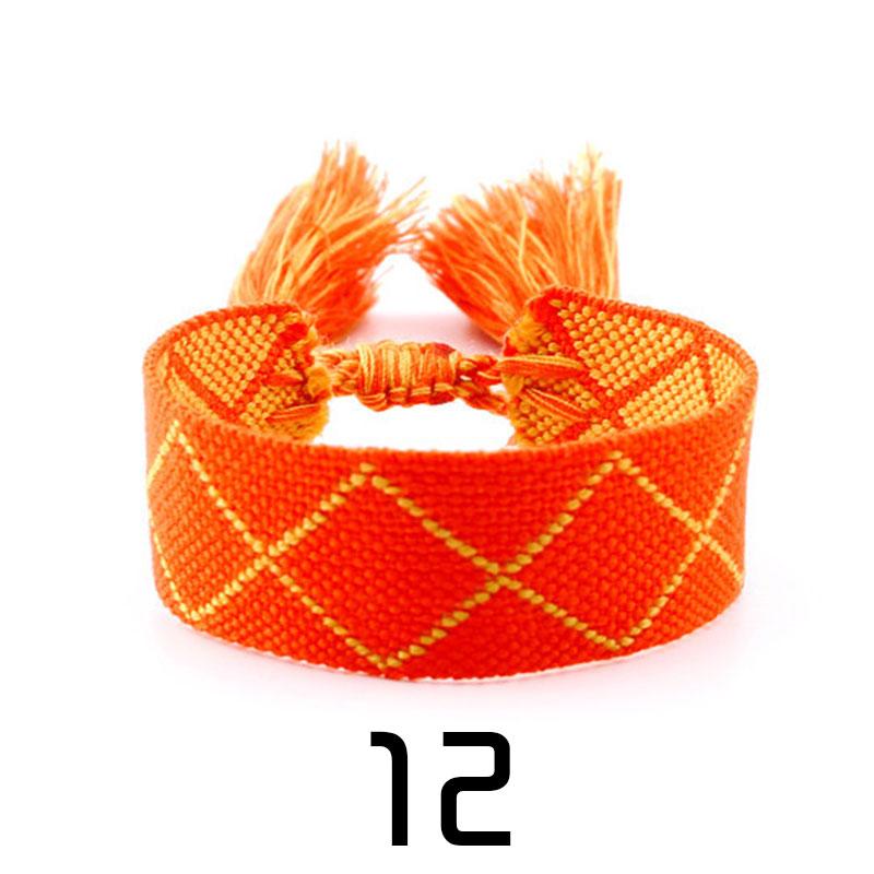 Женская мода ювелирные изделия подарок красочный декоративный узор вышитый ручной работы плетеный браслет в стиле бохо