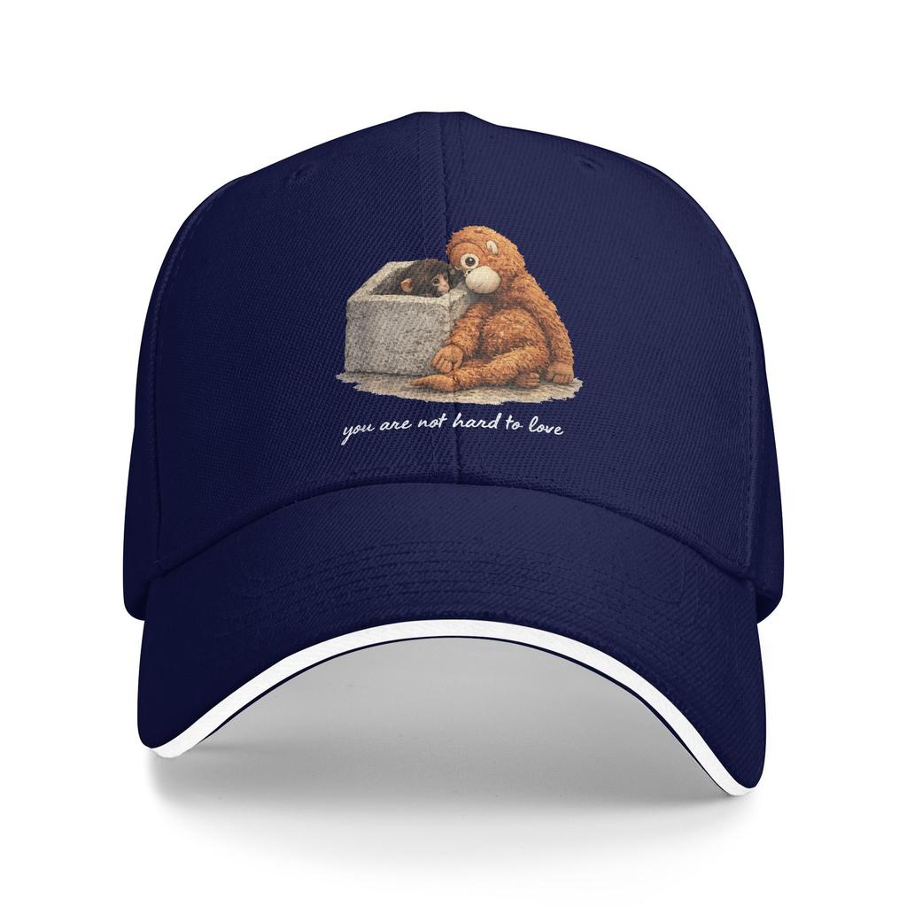 Adorable Cute Baby Monkey Punch Baseball Cap Hunting Camping Sun-Proof Trucker Hat Men Adult Streetwear Design Snapback Cap