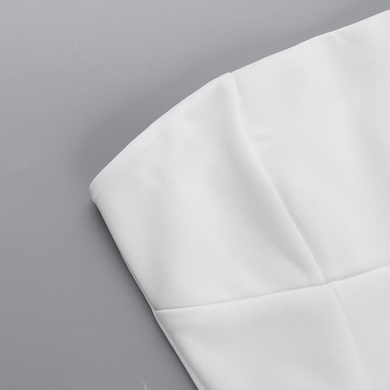 Sleeveless Sexy Tube Top Mini Dresses Solid Patchwork High Waist Summer Fashion Female Bodycon Plunge Vacation Strapless Dress