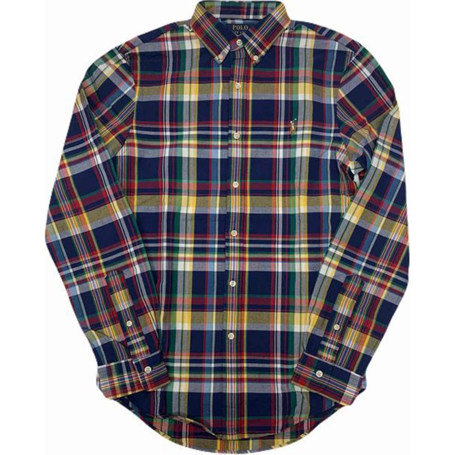 Polo Ralph Lauren клетчатая рубашка Slim Fit с длинным рукавом мужские рубашки 710954522-001