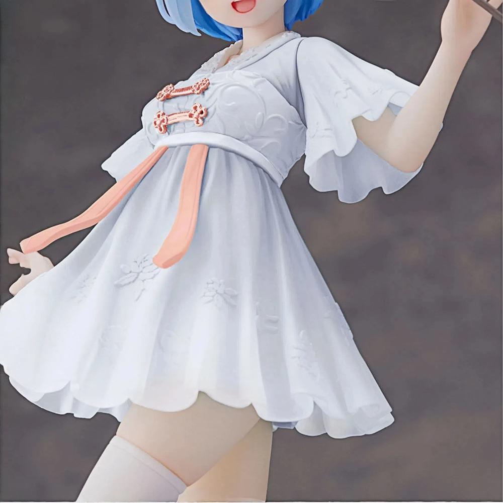 Ре:Фигурка Zero Rem в китайском ханьфу из ПВХ - 180 мм Коллекционный декор для приборной панели автомобиля, Аниме-статуэтка для стола, офиса, игровой комнаты, подарок