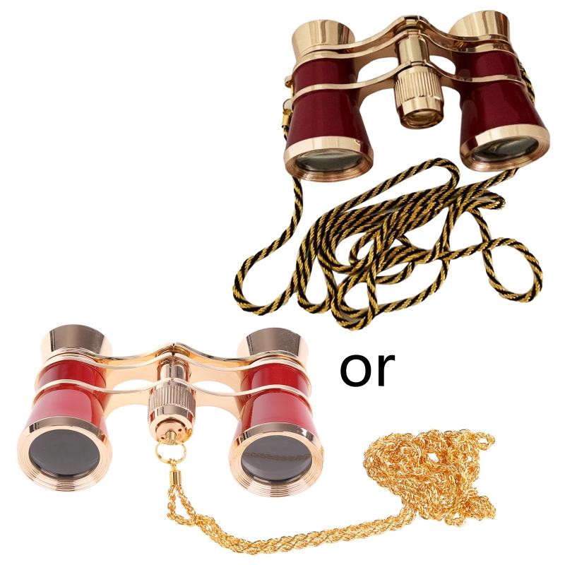 Оперные очки, бинокль 3X25, театральные очки, мини-бинокль, компактный, легкий с цепочкой, для взрослых, детей, женщин на концерте