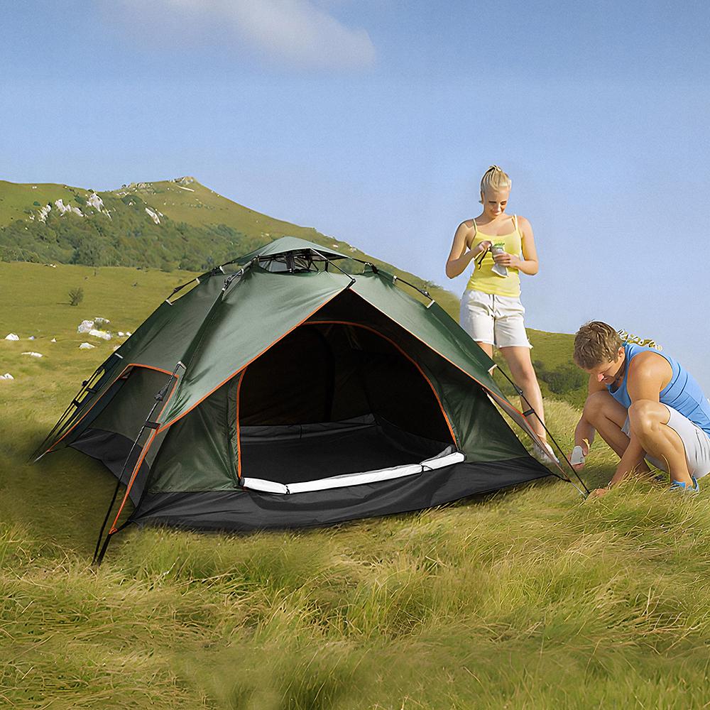 3‑4 People Automatic Double Layer Tent 210D Waterproof Oxford Cloth