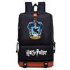 Stylish Harry Potter Print Canvas Backpack With Hidden Zipper Pockets
