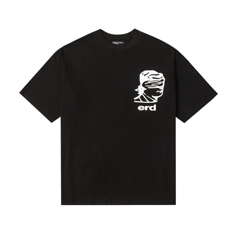 Vintage Letter Print T-Shirt Men Women Loose Fit Short Sleeve Cotton Tee