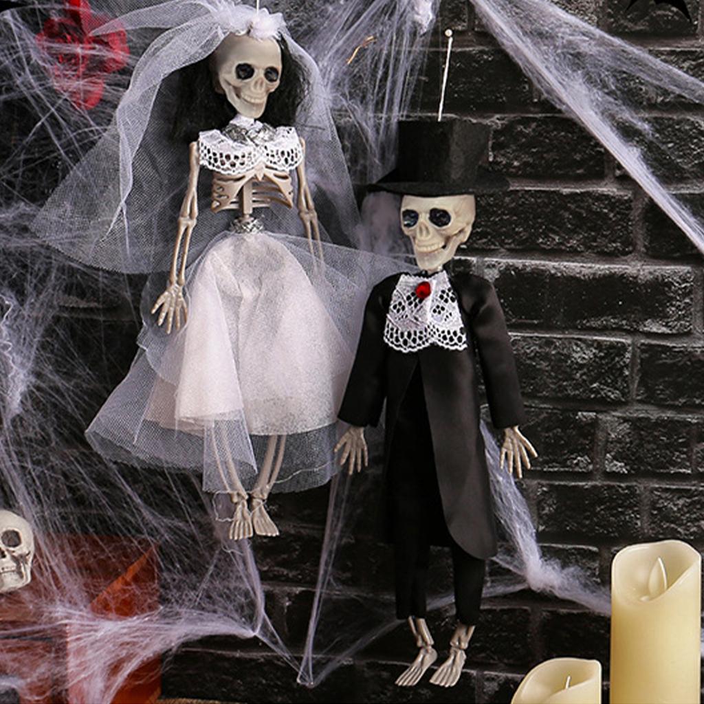 Реалистичный скелет 30 см Хэллоуин украшения с подвижными суставами для центральных элементов вечеринки, дисплея, для помещения и улицы