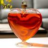 Unique Heart Design Barware Shaped Wine Bottle with Airtight Stopper, Elegant Crystal Texture Liquor Decorative Glass Decanter, 500ml/1000ml