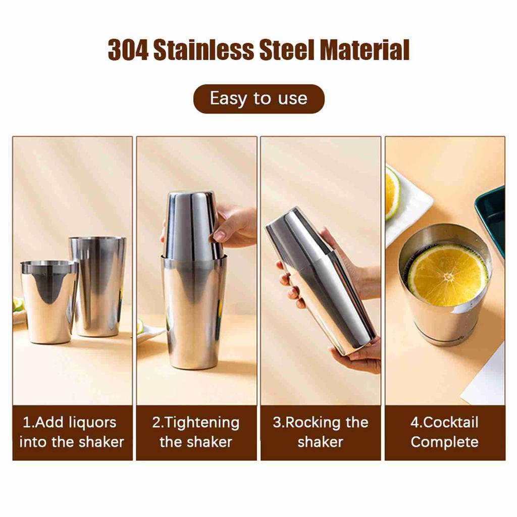 Bartender Kit, 15 Piece Cocktail Shaker Set, Bar Tool Set, for Mojito, , Margarita, Whiskey with Ice Crusher, Tongs