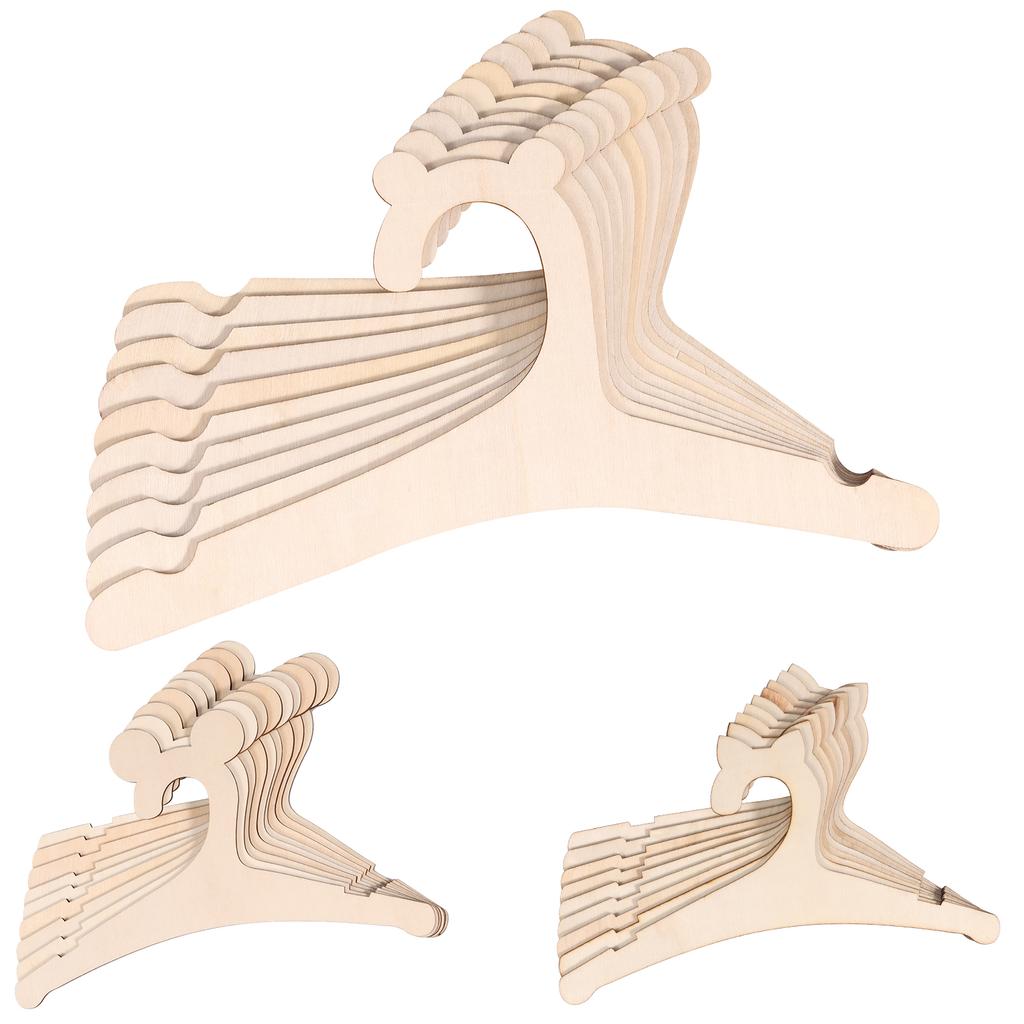 20 шт. деревянных детских вешалок 9 дюймов гладкие детские деревянные вешалки милый медведь детские вешалки для шкафа многоразовые для новорожденных