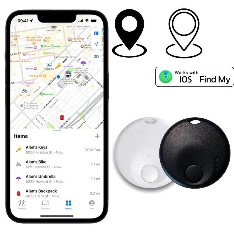 Новая мини-умная бирка, Bluetooth-трекер для багажа. Работает с Apple Find My (Только iOS), Локатор предметов для ключей, багажа, рюкзака
