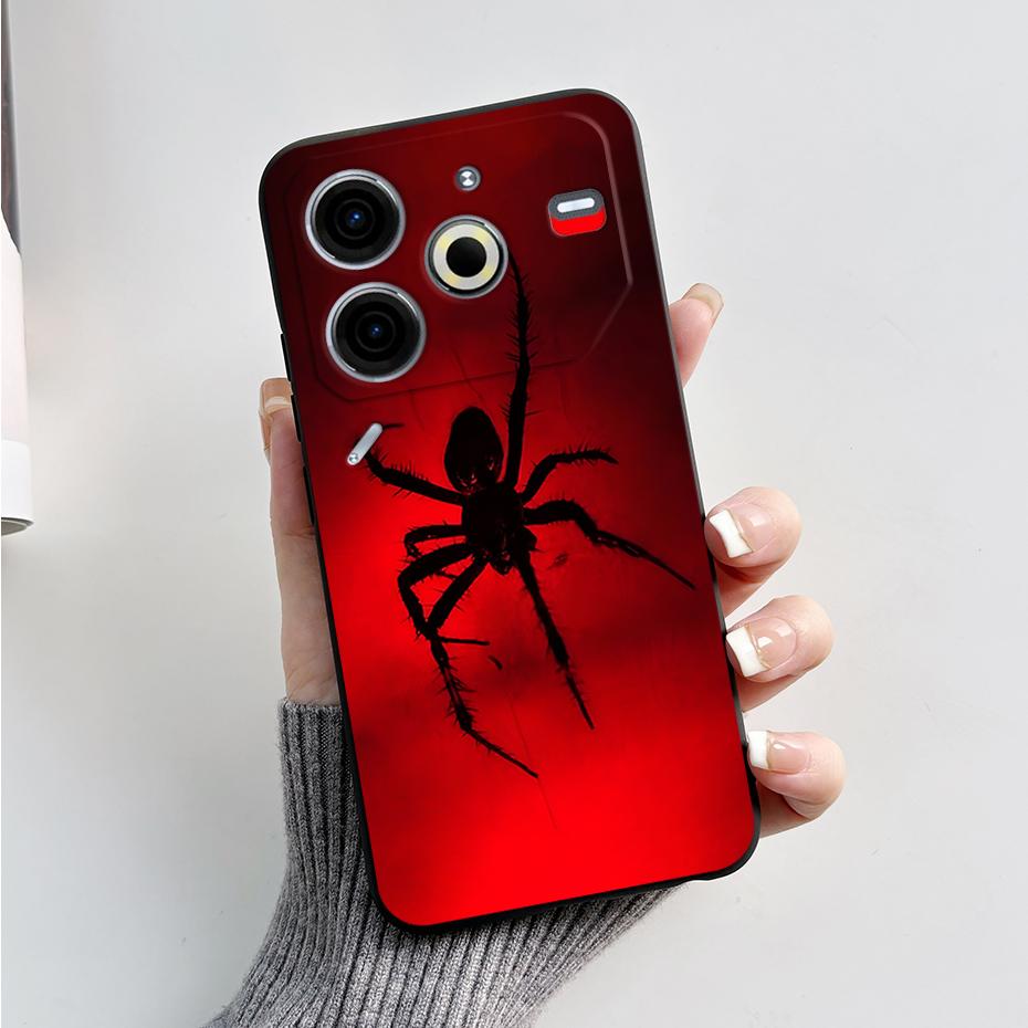 6,78" Для Tecno Pova 6 Neo Чехол Pova6 Neo Задняя крышка Стильный узор Черный силикон Мягкие чехлы для телефона Для Tecno Pova 6 Neo Fundas