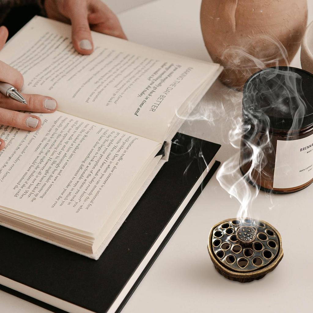 Cone Incense Holder Aromatherapy Charcoal Desk Ash Catcher Incense Stand Ash Catcher Ornament for Yoga Studio Meditation Room