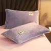 2pcs/set 48x74cm Pure Color Velvet Pillow Cases Soft Flannel Comfortable Pillowcase Sleeping Pillow Cover