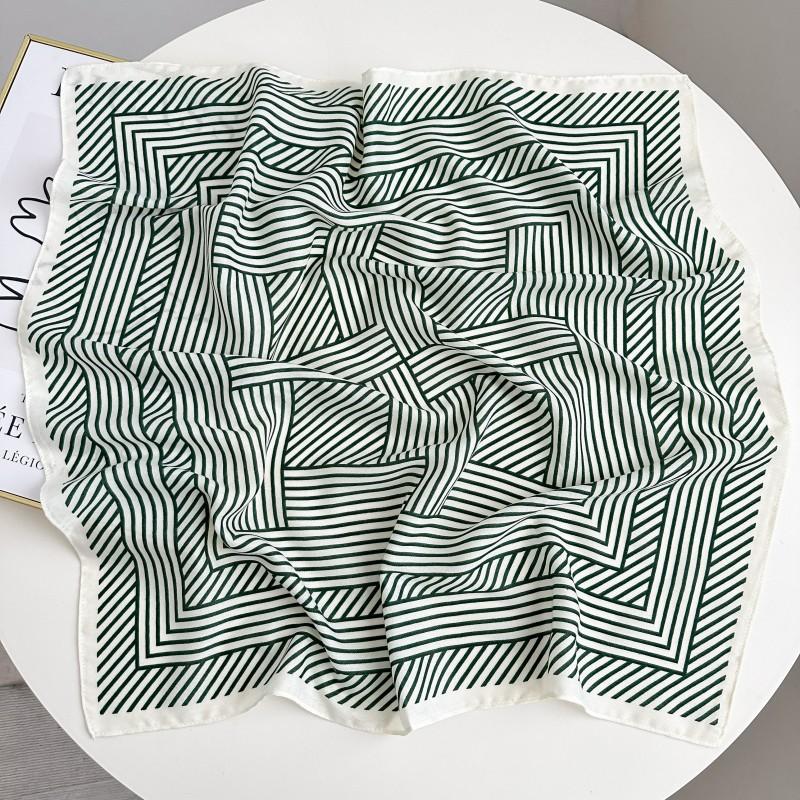 Popular cashew flower splicing cotton and linen small square scarf, women's temperament versatile small scarf, imitation silk wool texture advanced