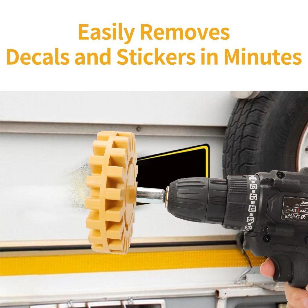 4 Inch Glue Removal Plate Gear Shaped Decal Eraser Wheel Car Pneumatic Wheel Remover Paint Tool