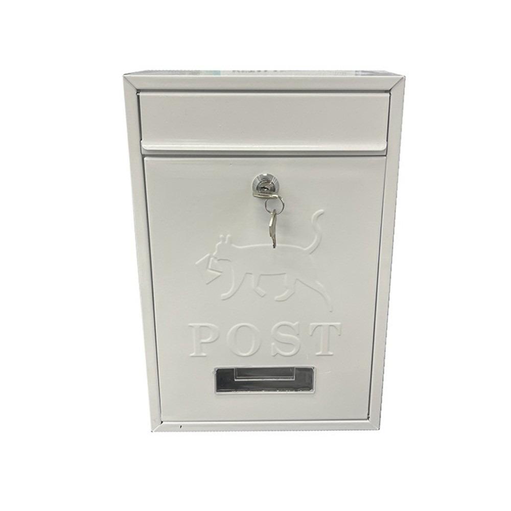 Iron Tinplate Letter Boxes Safe Locking Large Mail Drop Box Metal Email Suggestion Box  Front Door