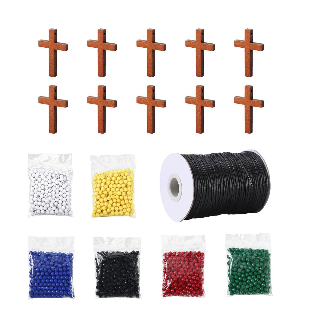 Браслет «План спасения» из бусин на вощеной хлопковой нити, без слов, наборы для изготовления ожерелья «Вера», наборы для изготовления христианского браслета