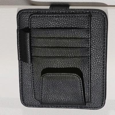 Аксессуары для салона автомобиляСолнцезащитный козырек Mutil-Pocket Органайзер для хранения документов Авто Чехол для кредитных карт Солнцезащитные очки Ручки Держатель