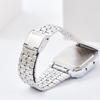 Casio Серия YOUTH - металлический маленький квадратный маленький квадратный ретро модный тренд простой водонепроницаемый спортивный кварцевый механизм стальной ремешок A500WA-1