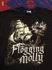 Винтажная футболка 90-х годов с изображением группы Flogging Molly, выцветшая, с символикой их гастрольного тура (AG011).