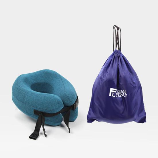 Подушка U-образной формы с защитой от затылка из пеноматериала с эффектом памяти, толстая эластичная, медленно отскакивающая, подушка для шеи для путешествий