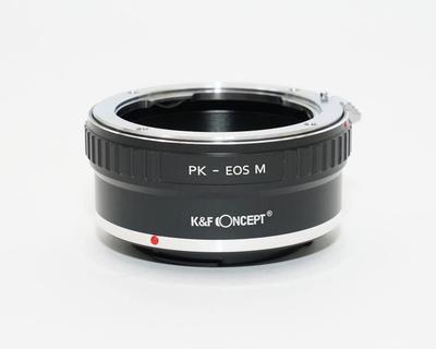 Адаптер Pentax K-mount на Canon EOS M с салфеткой K&F (PK-eosm) (КФЕОСМ)