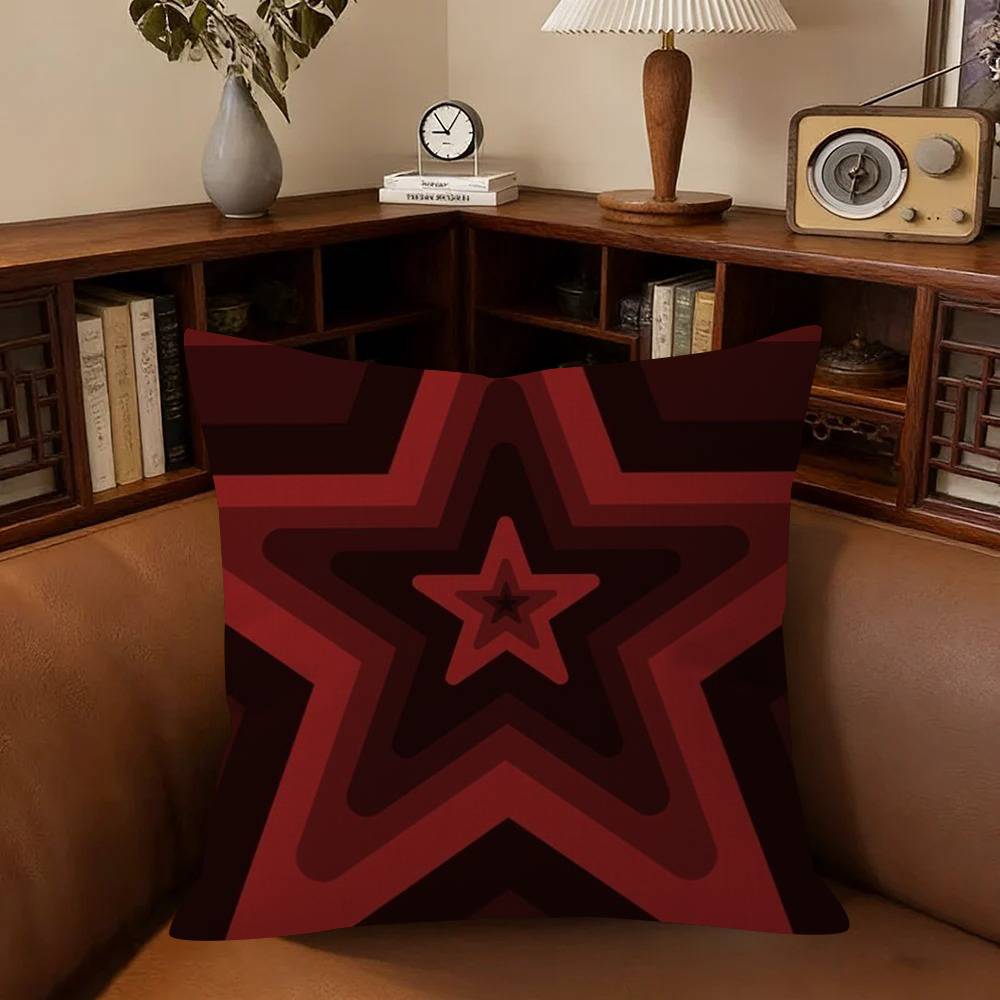 Ins Black And Red Pillow Gift Home Office Decoration Pillow Bedroom Sofa Car Cushion Coverpillow Case