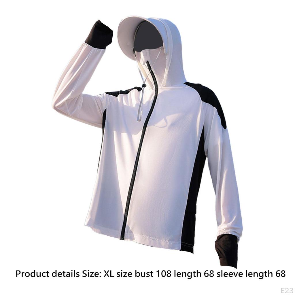 Мужская рубашка с капюшоном и защитой от солнца, охлаждающая мягкая со съемным козырьком, летняя толстовка с капюшоном для рока