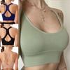 Women Sports Bra Wire Free X Shape Back Workout Push Up Seamless Yoga Fitness Removeable Pads Bra
