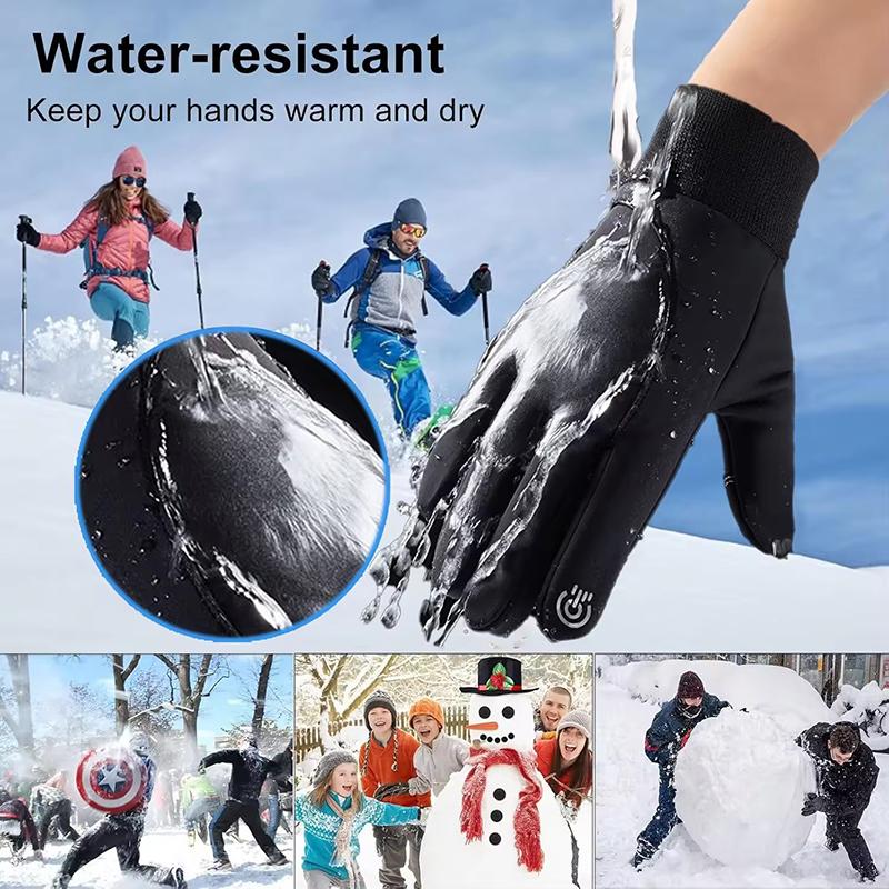 Winter Touch Screen Waterproof Gloves Unisex Outdoor Running Cycling Thick Warm Gloves Anti Slip Electric Bike Work Equipment