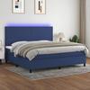VidaXL Slat Bed Base with Mattress and LEDs, Upholstered Bed with Headboard, Double Bed, Adult Bedroom Bed, 3134747