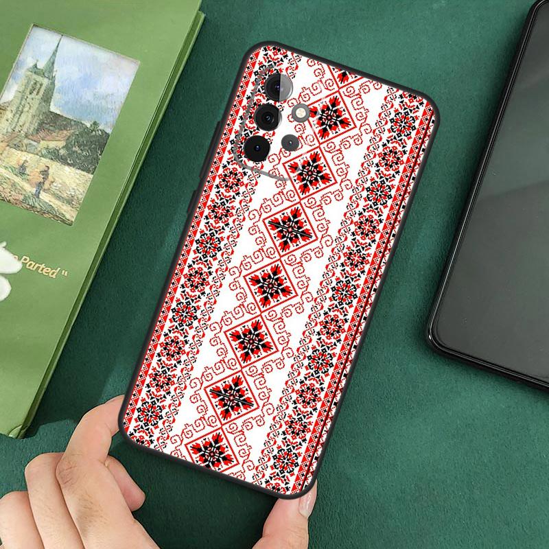 Ukrainian Pattern Soft Cover For Samsung Galaxy A54 A53 A73 A13 A71 A51 A14 A52 A32 A12 A22 A52S Back Case