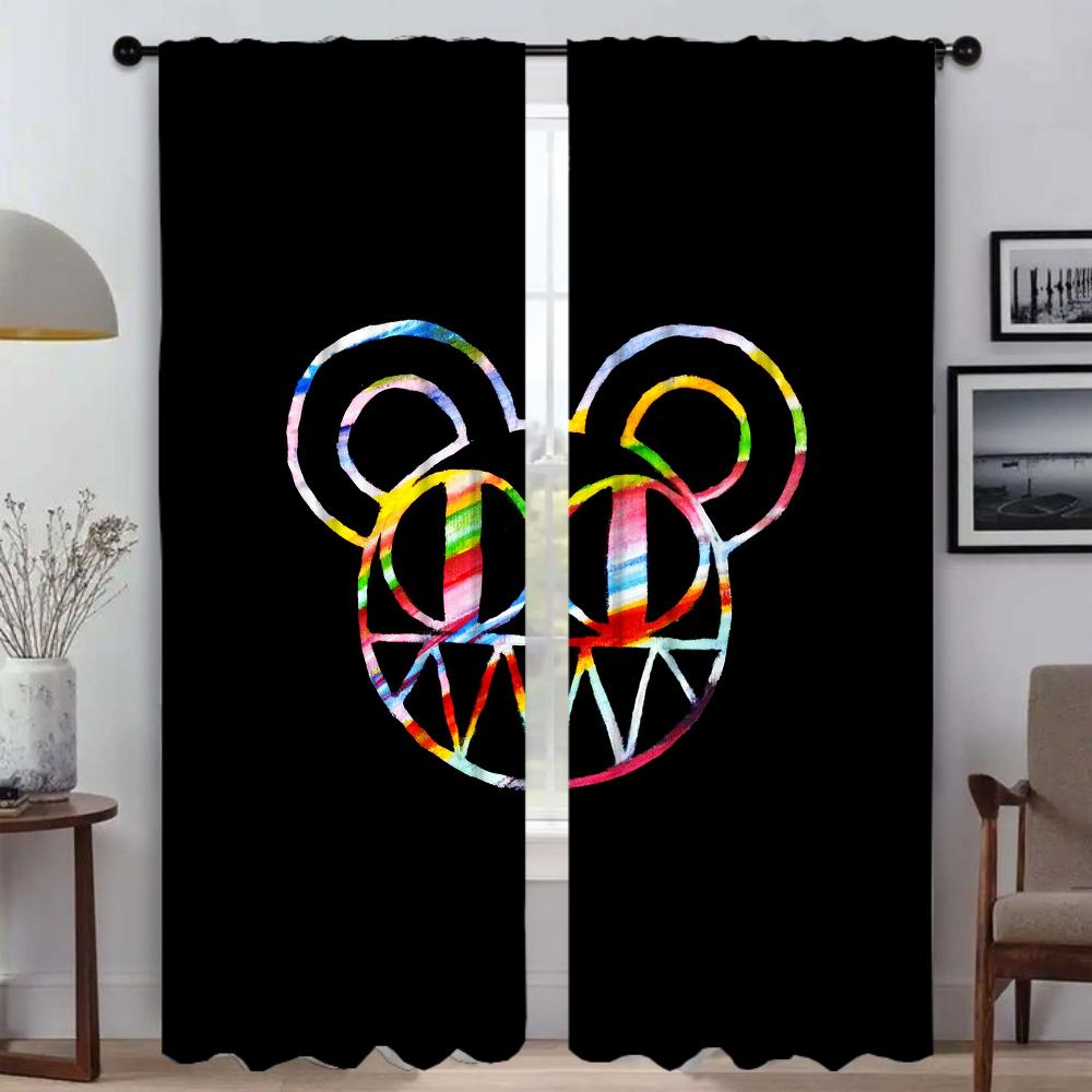 Тюль Radiohead для спальни, гостиной, занавески для украшения кухни на Хэллоуин, занавески для камеры, домашний интерьер, 2 шт.