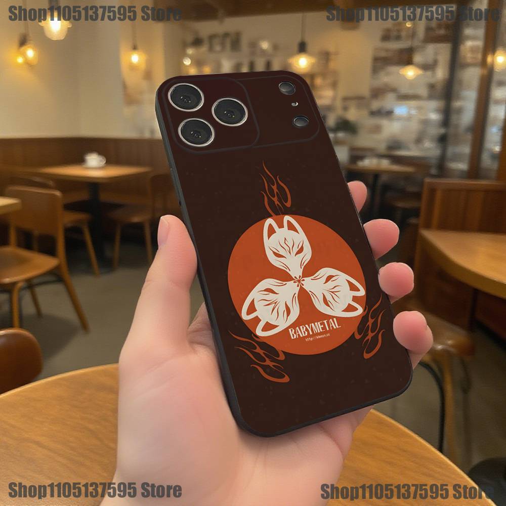 B- BABYMETAL R-Rock Band Phone Case For iPhone 17,16,15,14,13,12,11,Pro,XS,Max,XR,Plus,E,SE4,Mini Black Soft Cover