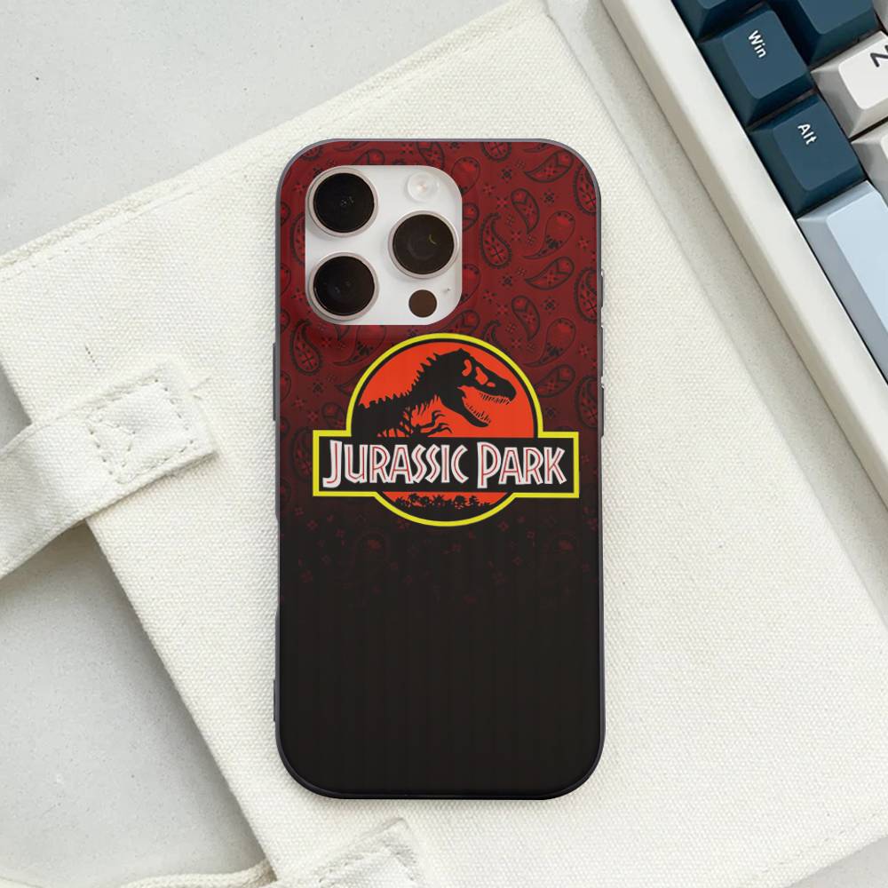 Classic J-JurassicS P-Park Phone Case For IPhone 17 16 15 14 13 12 11 Pro Max Plus Pro Stripe Soft Cover