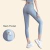 Женские спортивные леггинсы с высокой талией, эластичные штаны для йоги с карманом, удобные для кожи, для бега и фитнеса на открытом воздухе