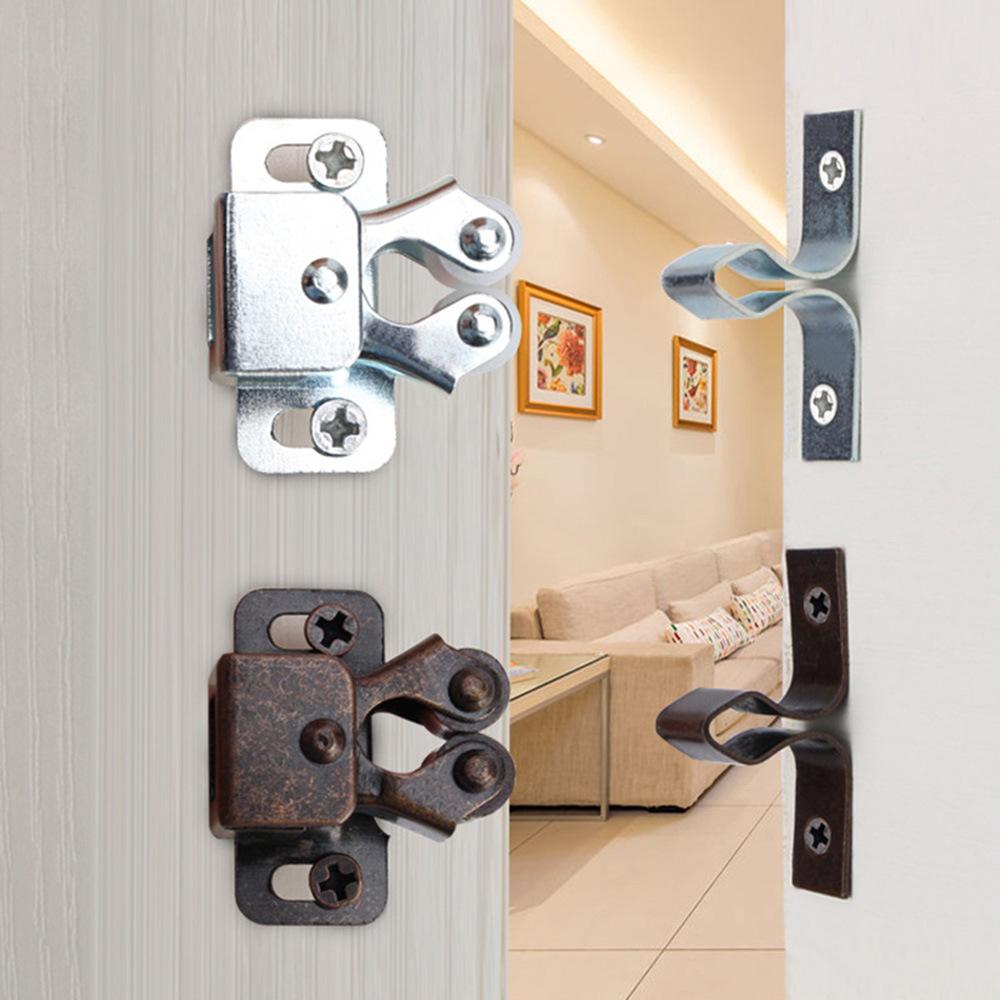 Стопоры для мебельных дверей цвета античной меди, роликовая защелка для дверцы шкафа, двойные двойные защелки с ответной планкой и бесплатными винтами