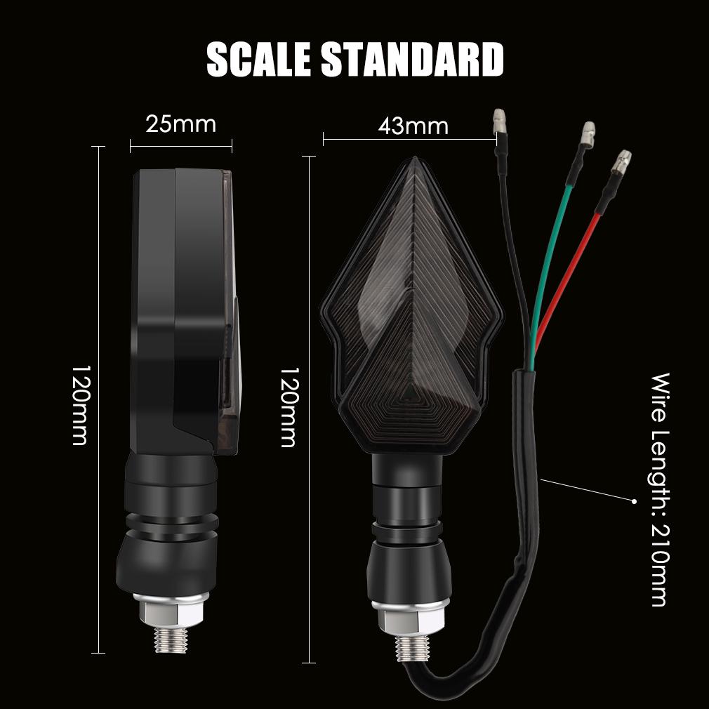 2 шт. мотоциклетные указатели поворота, светодиодный свет, струящийся мигающий индикатор, лампа 12 В, задний стоп-сигнал, ходовые огни, белый, желтый, красный, синий