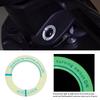 Car Motorcycle Luminous Ignition Switch Key Ring Circle Cover Trim Universal Blue Letter