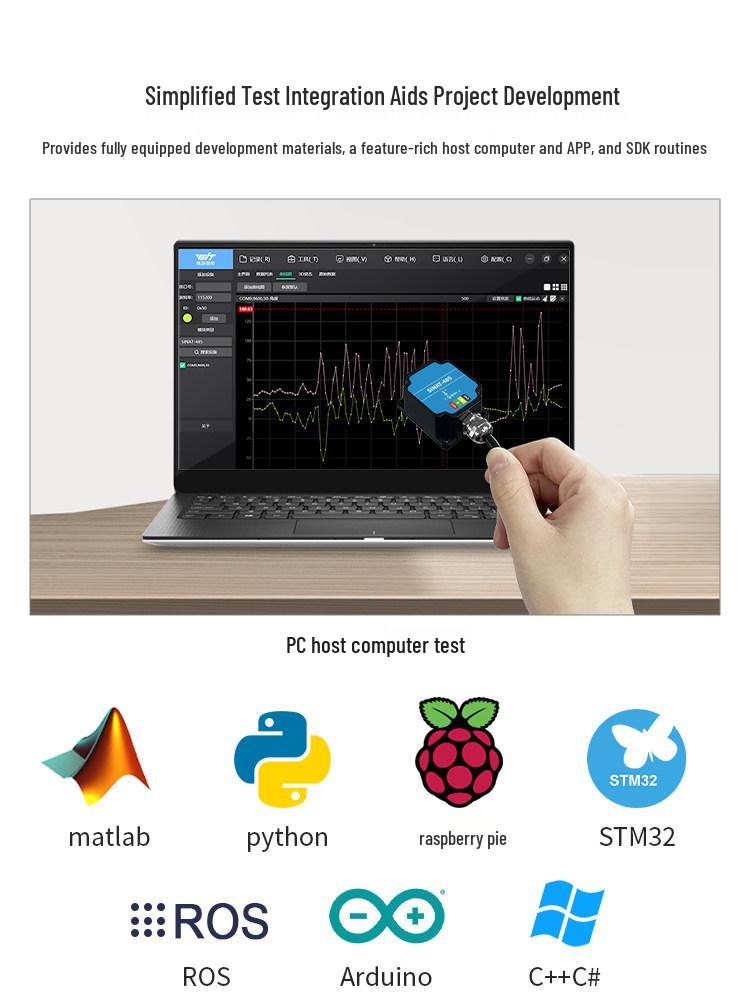 Dual-Axis 0.1° Tilt Sensor 6DOF IMU Angle Meter IP67 Multi-Stage Measurement Instrument