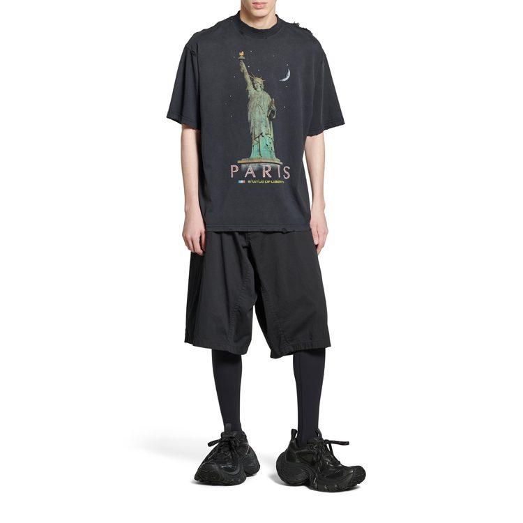 Balenciaga Футболка Paris Liberty Средний крой 764235TQVR91083