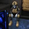 ПЛА Смола Модель Солдата Скелет Герой Сидящий на Полке Украшение 3D Печатная Фигурка Готский Настольный Орнамент Тактический Воин Сидящая Статуэтка для Книжной Полки