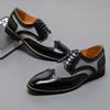 Мужская обувь 48 большого размера новая повседневная кожаная обувь модная броги резная кожаная обувь низкие свадебные туфли